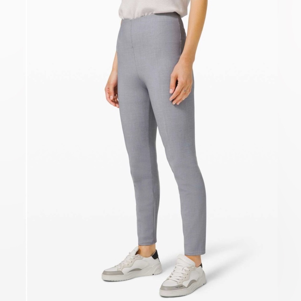 Lululemon Here to There High-Rise 7/8‎ Pant in Crosshatch Magnet Grey 8 Office